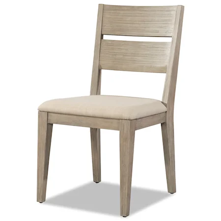 Wood Dining Chair with Upholstered Seat